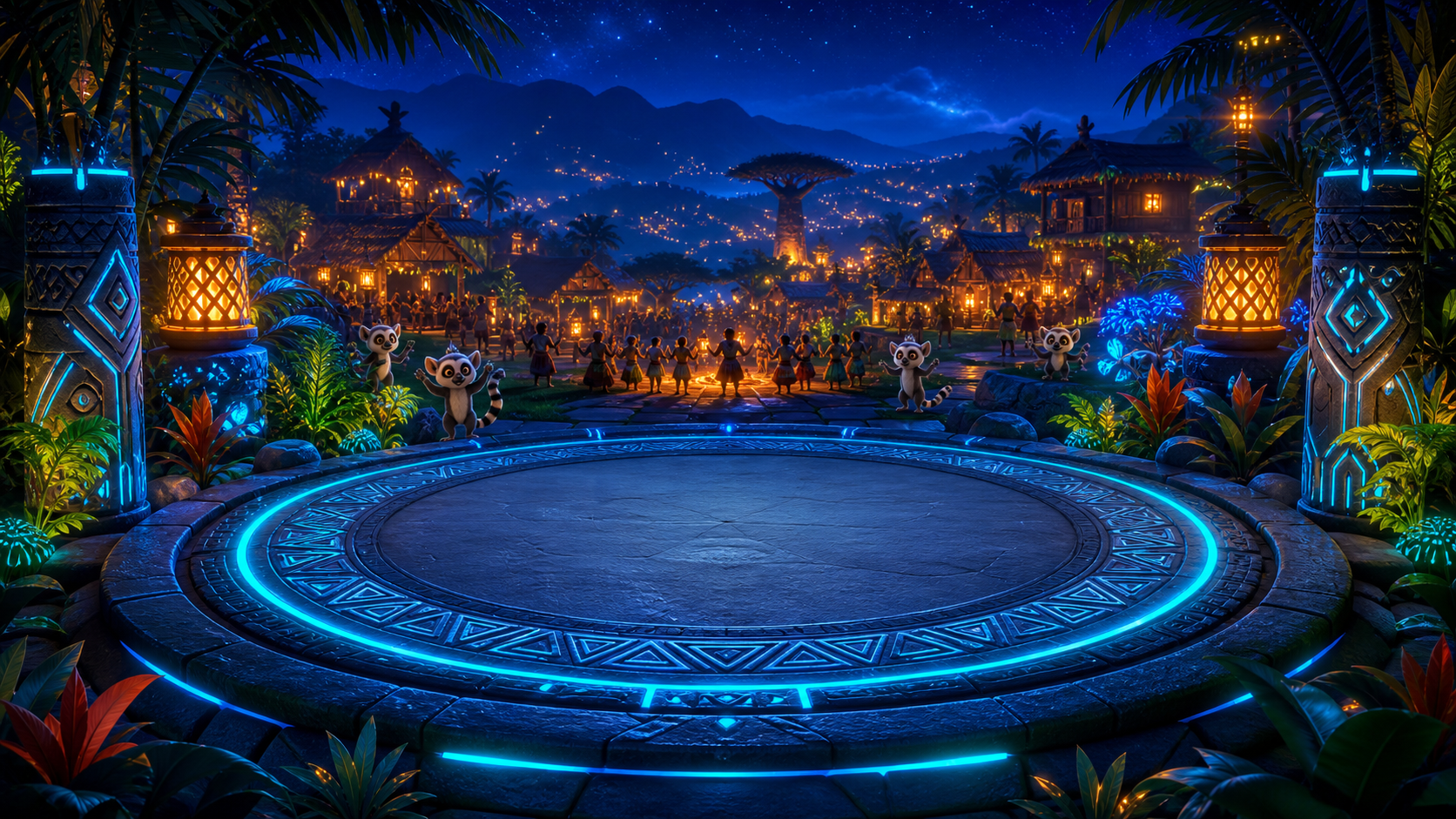 Arène tropicale du jeu Désakay